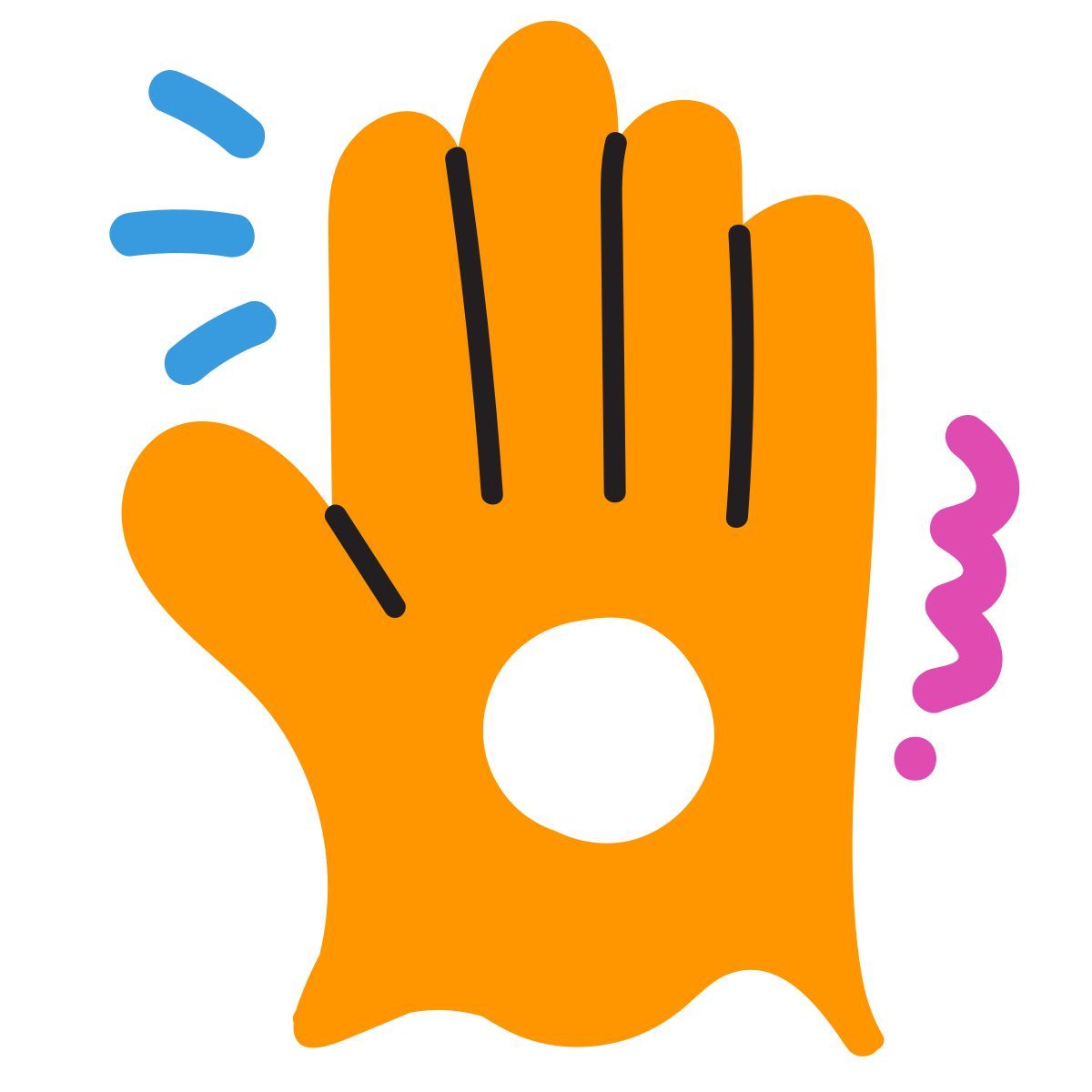 scribby style guanti di gomma icon