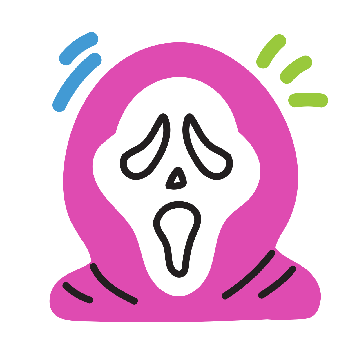 scribby style scream icon