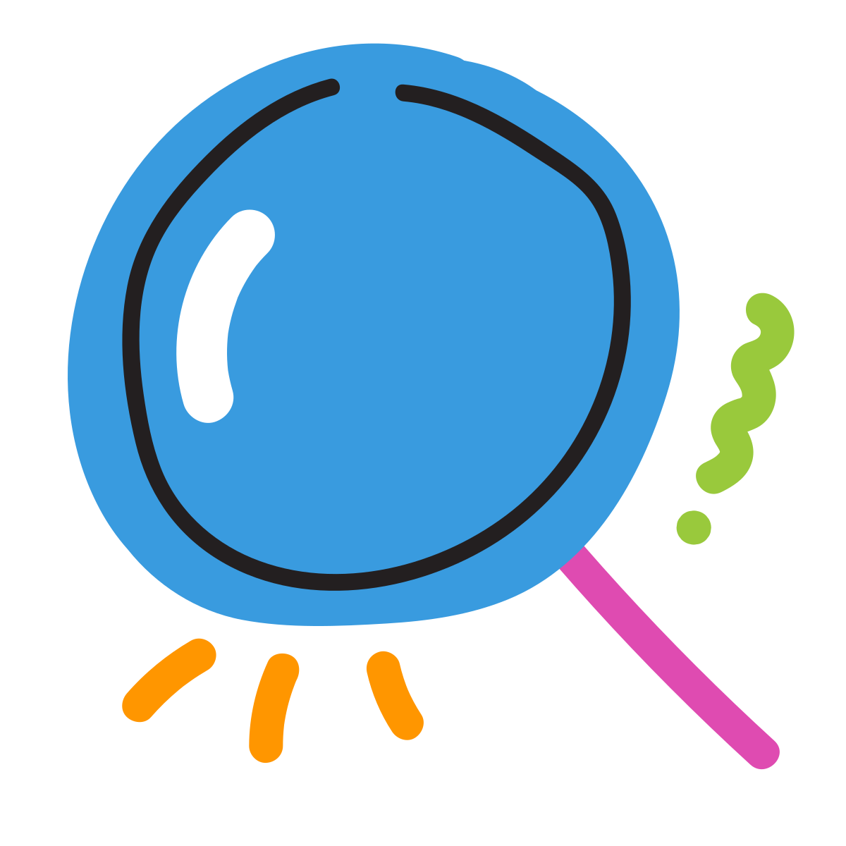 scribby style search icon