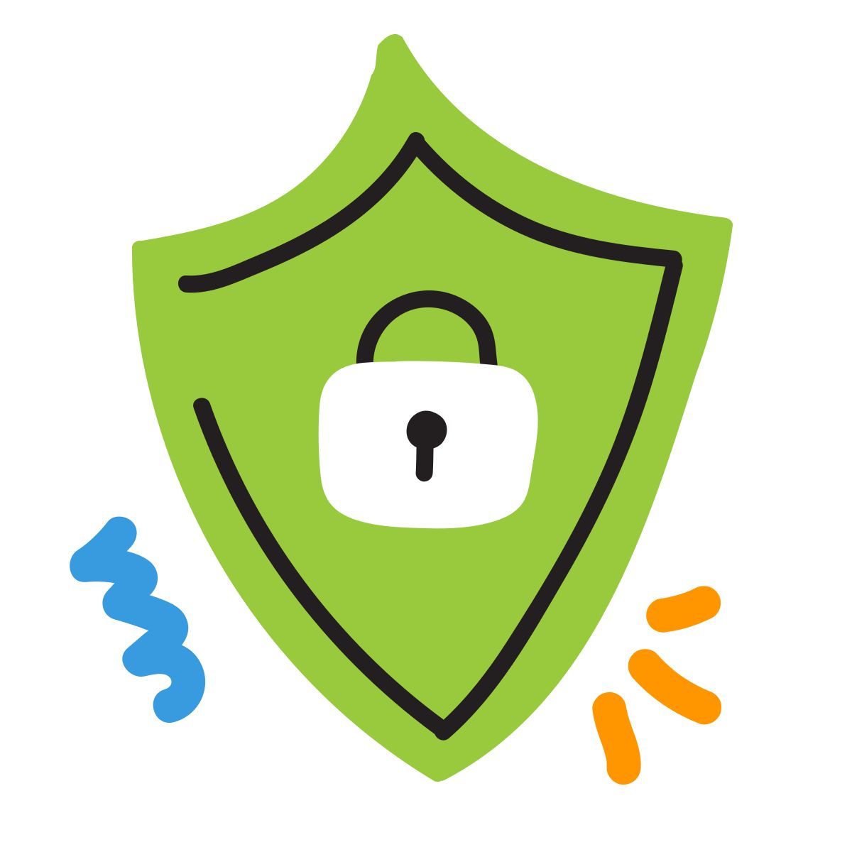 scribby style security shield icon