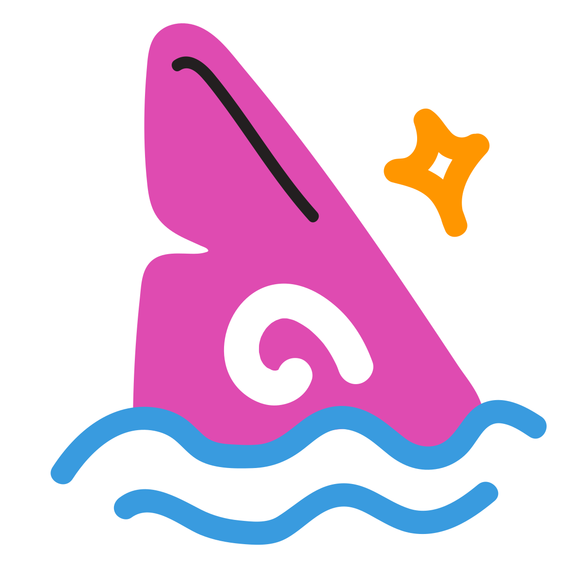 scribby style shark icon