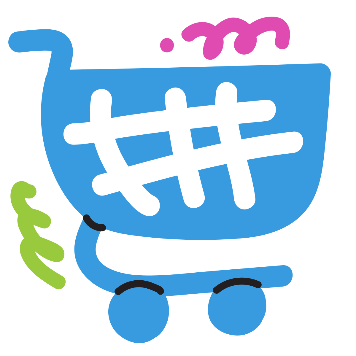 scribby style shopping cart icon