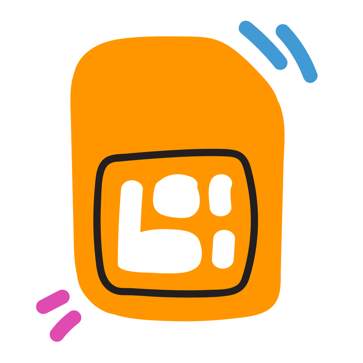 scribby style sim card icon