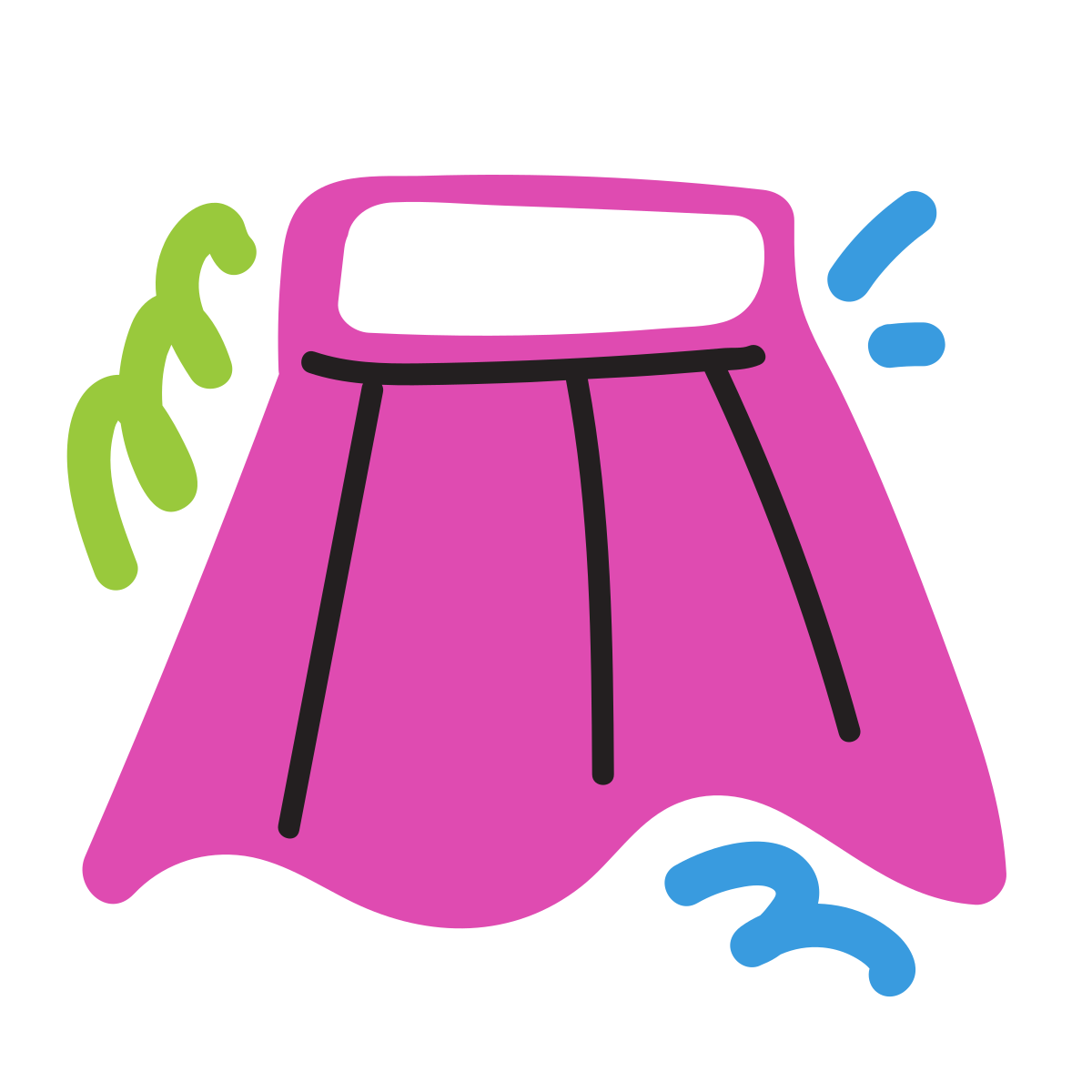 scribby style skirt icon