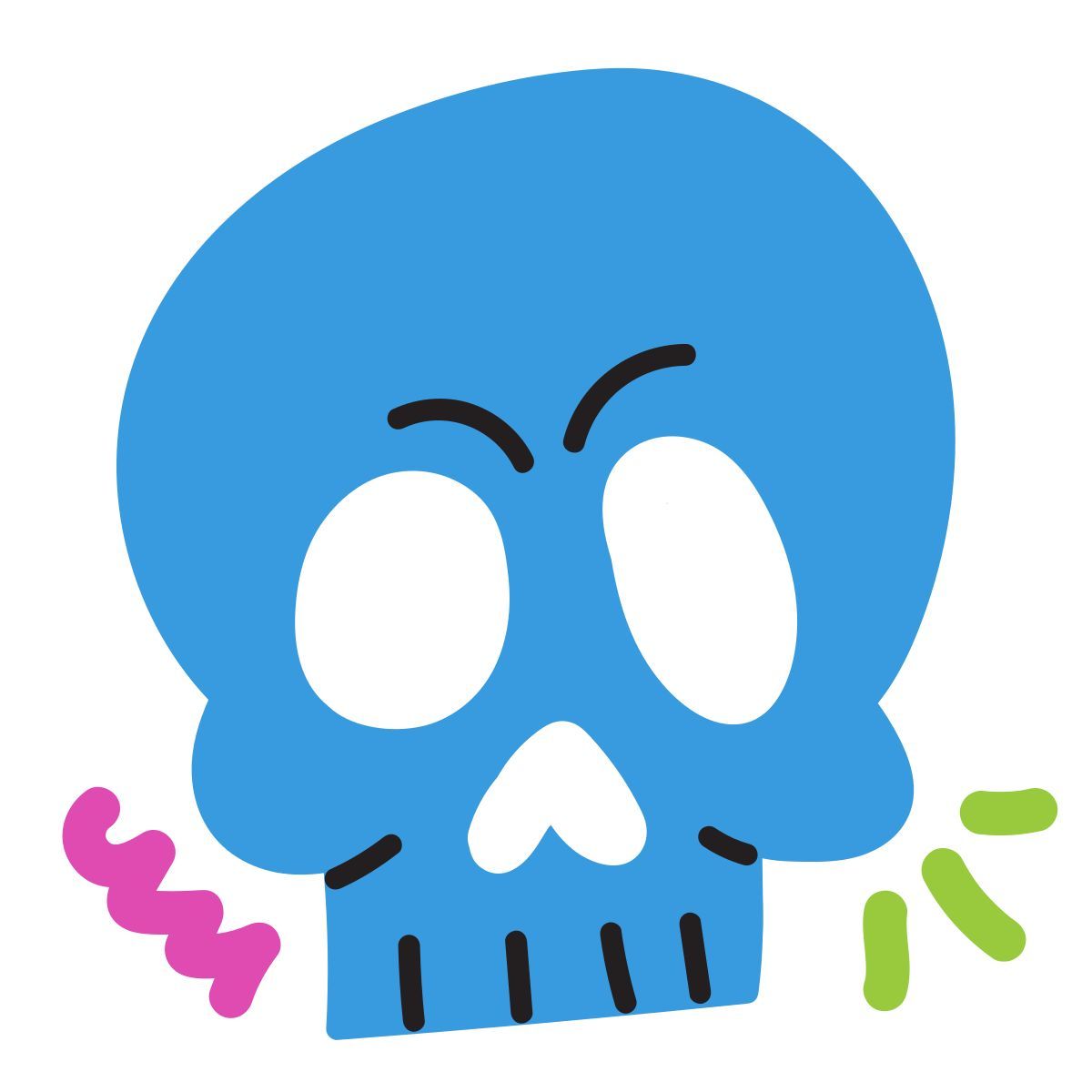 scribby style skull icon