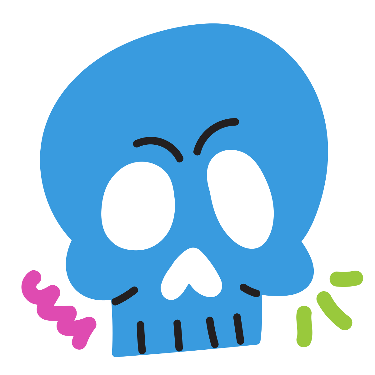 scribby style skull icon