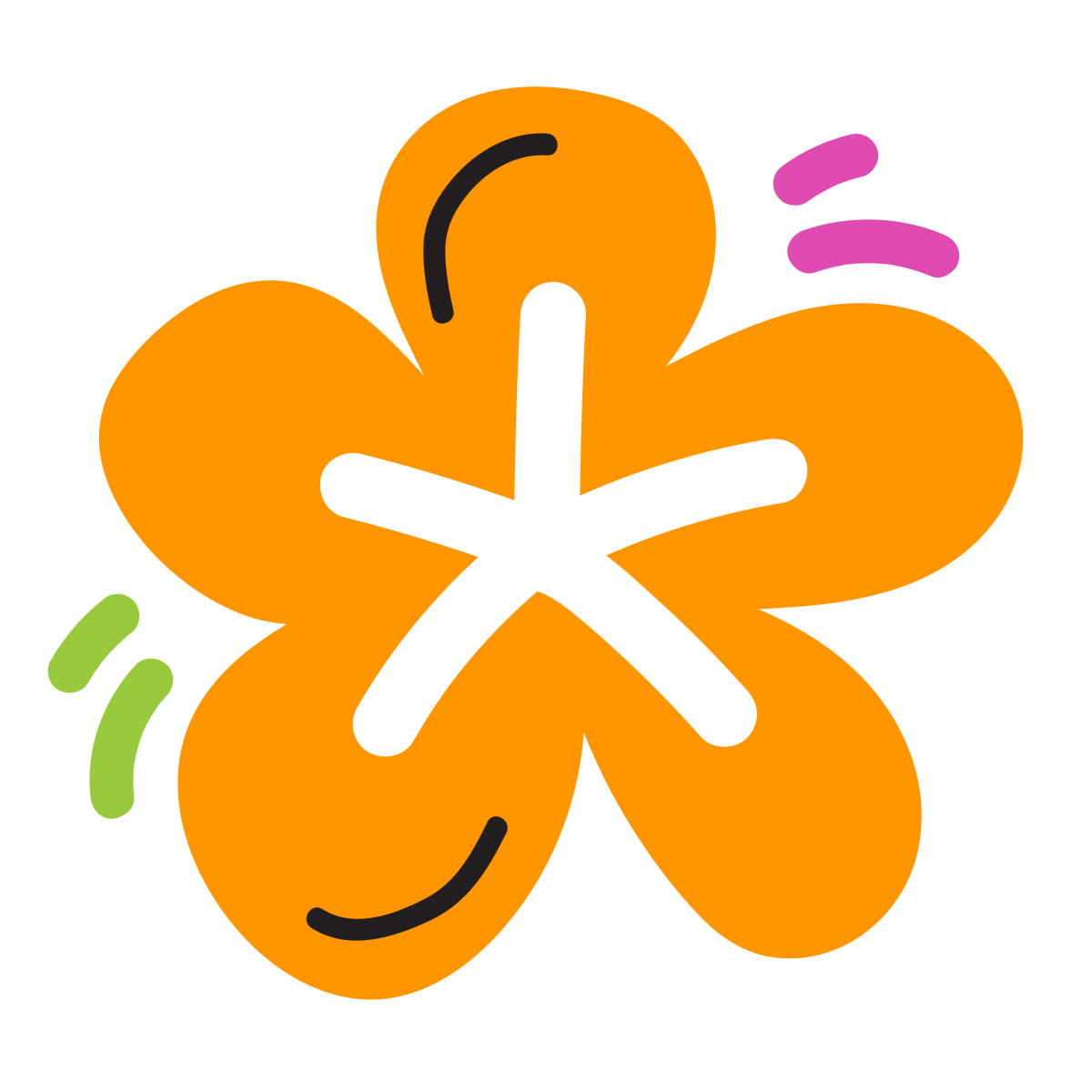 scribby style spa flower icon