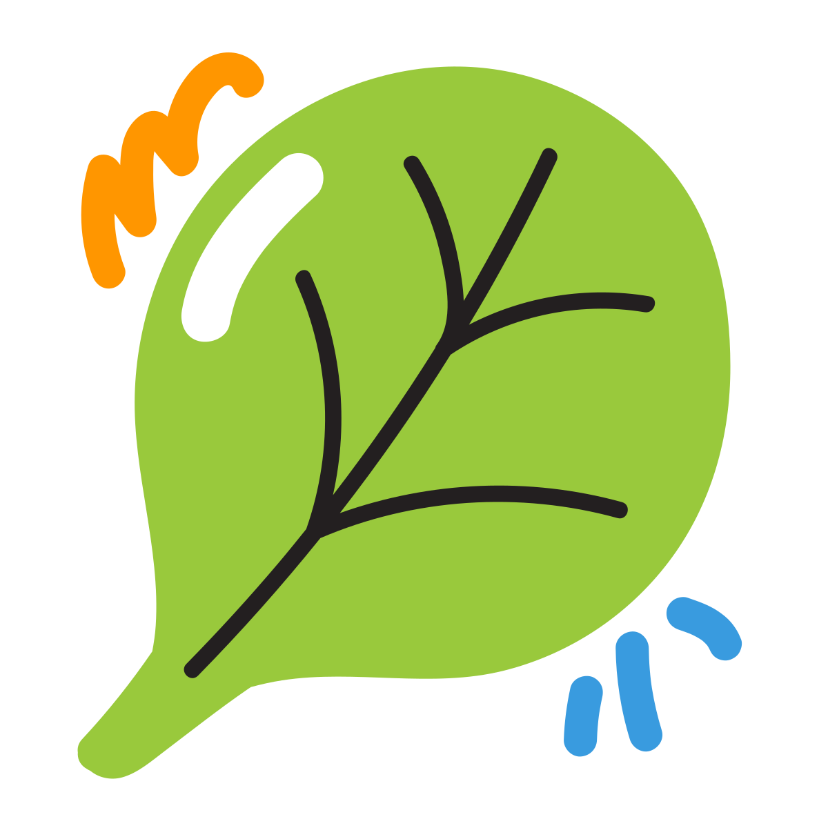 scribby style spinach icon