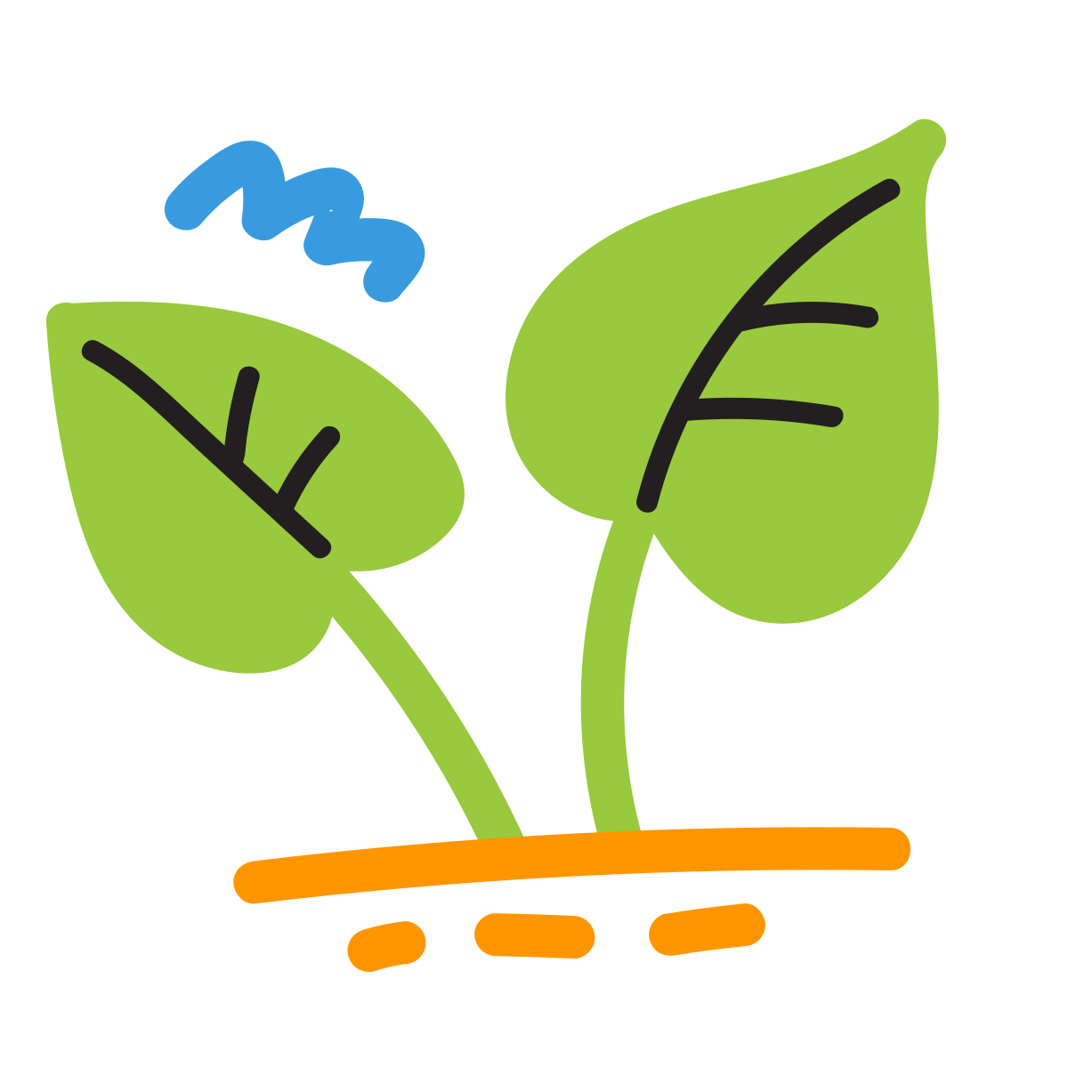 scribby style sprout icon