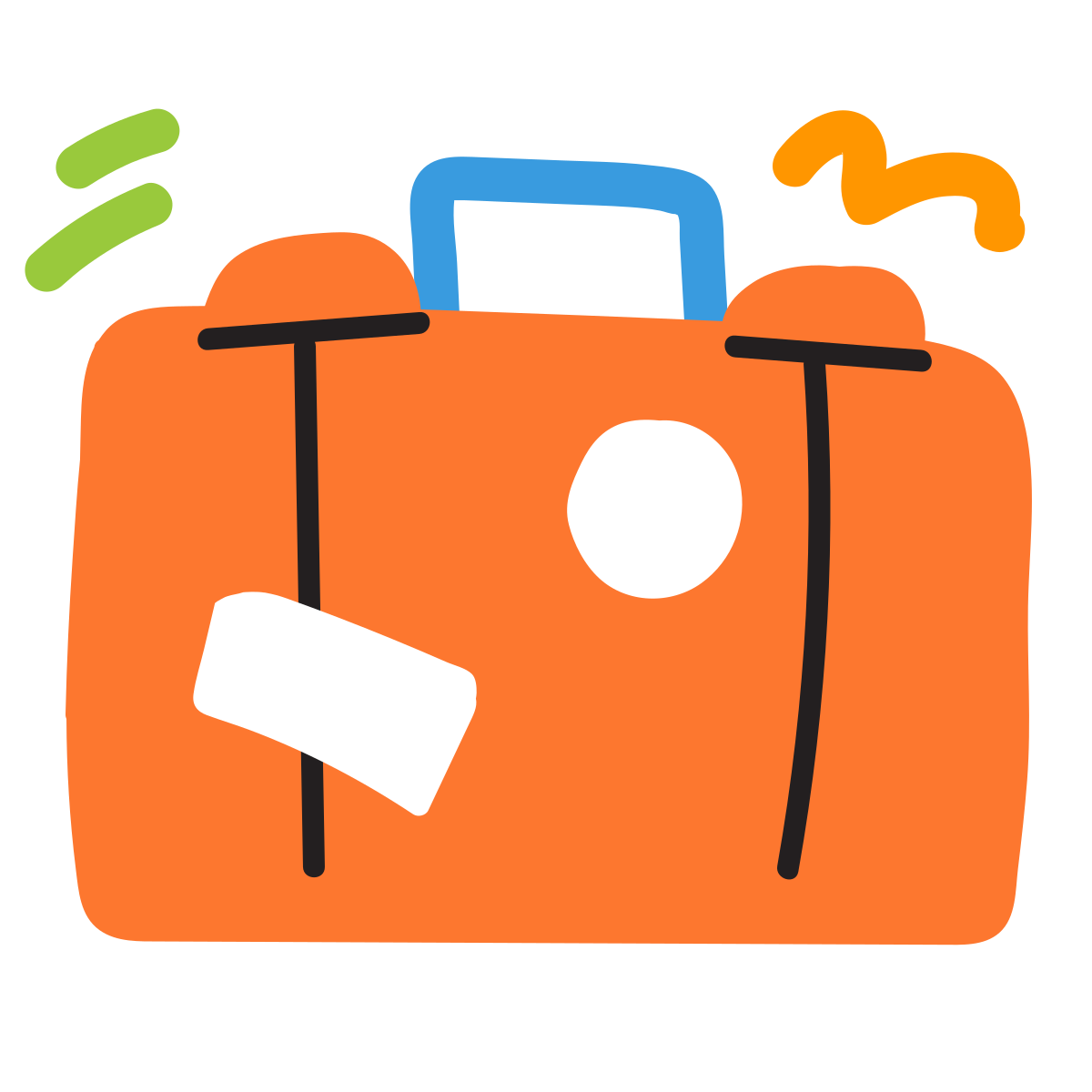 scribby style suitcase icon