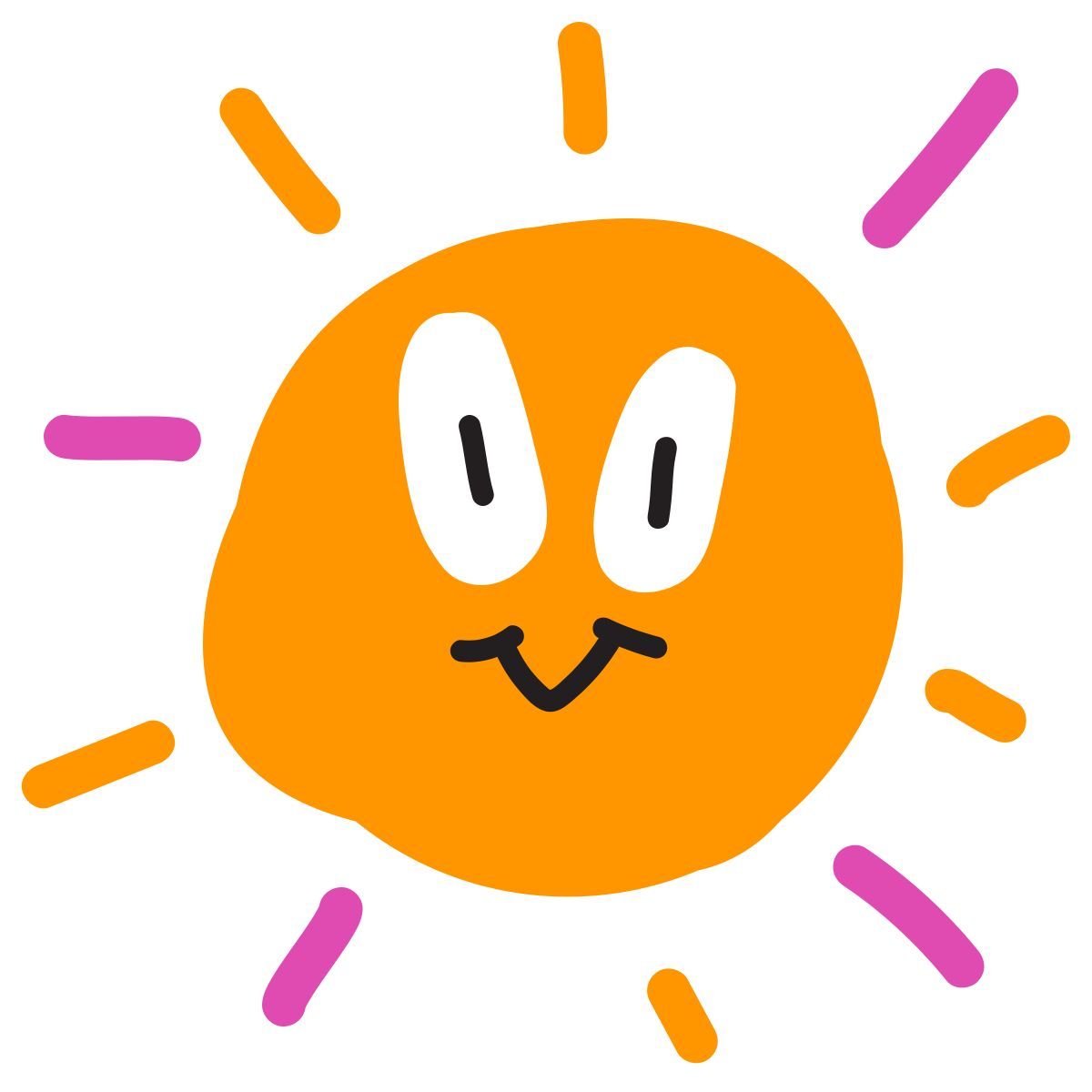 scribby style ensoleillé icon