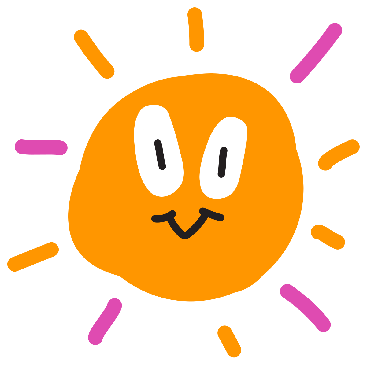 scribby style sun icon