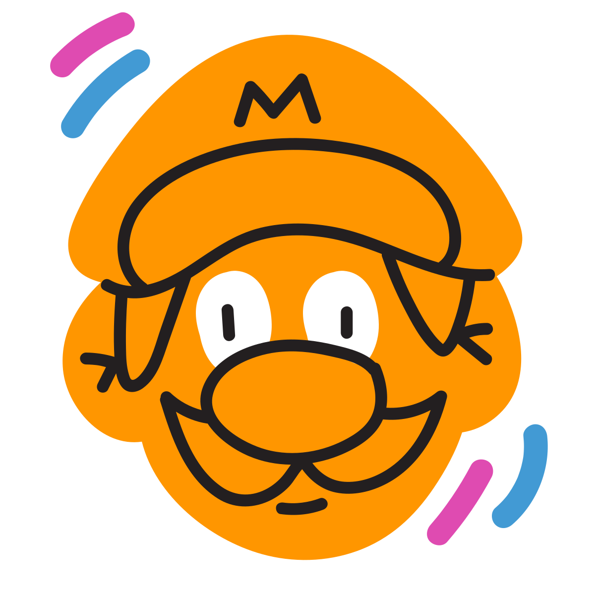 scribby style super mario icon