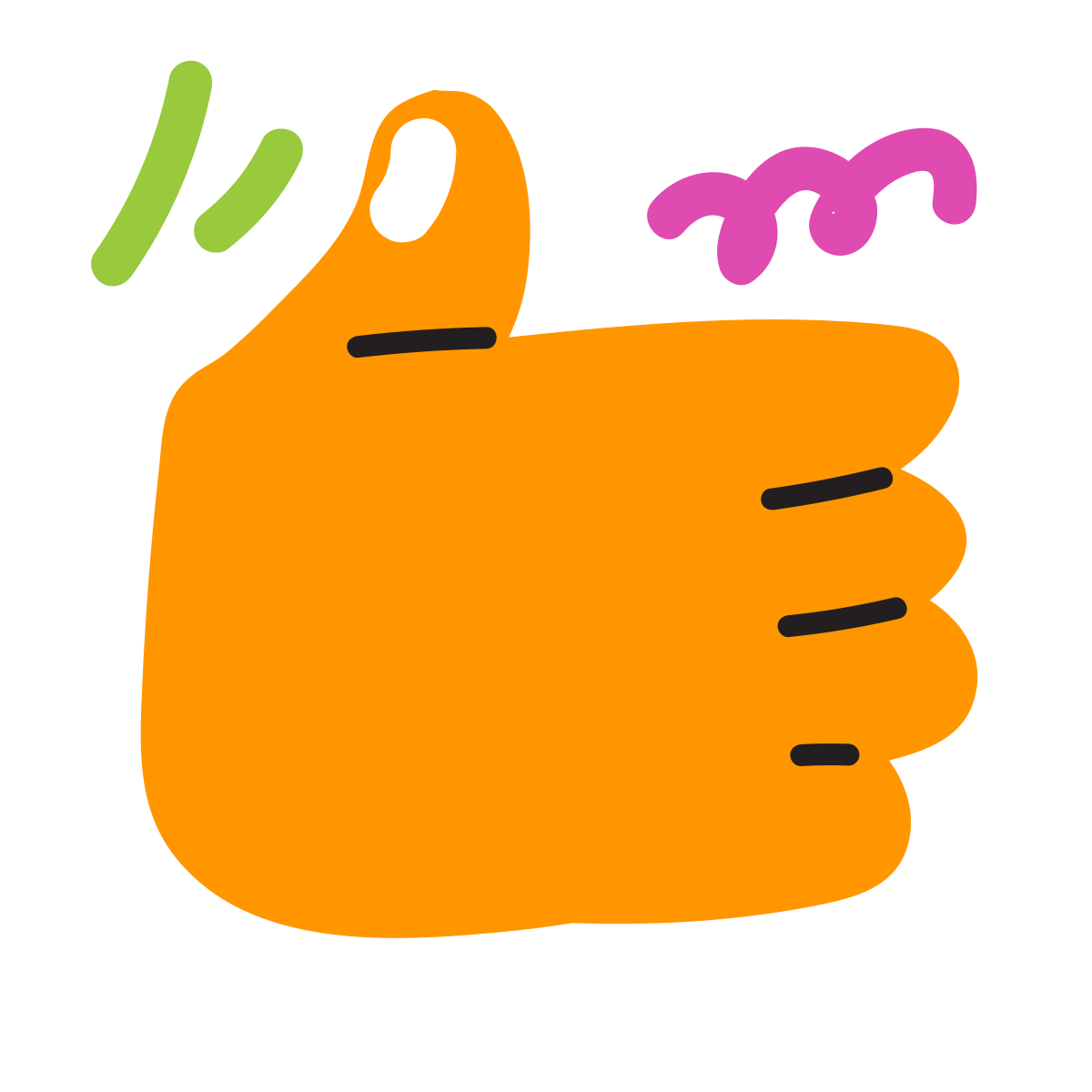 scribby style thumb up icon