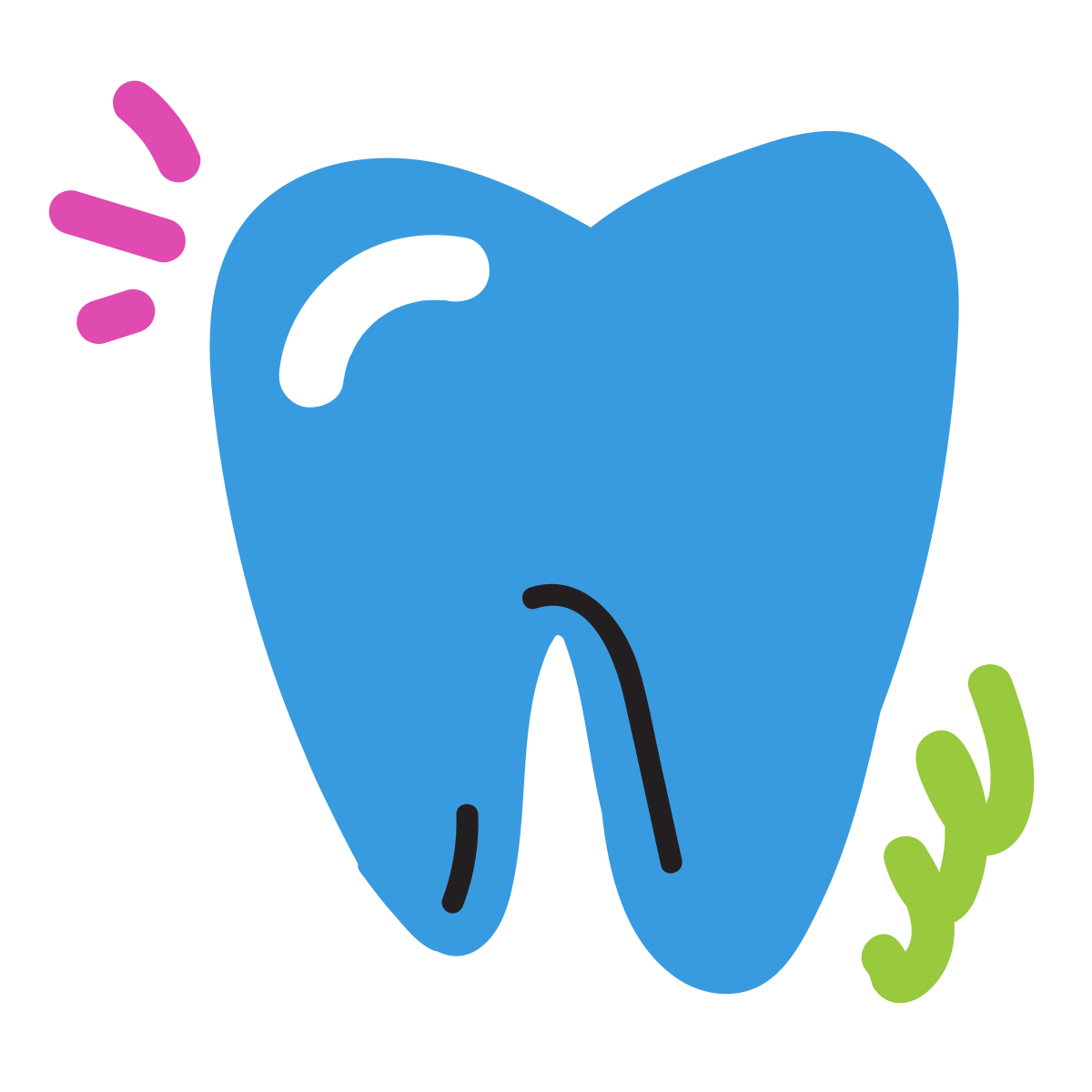 scribby style tooth icon