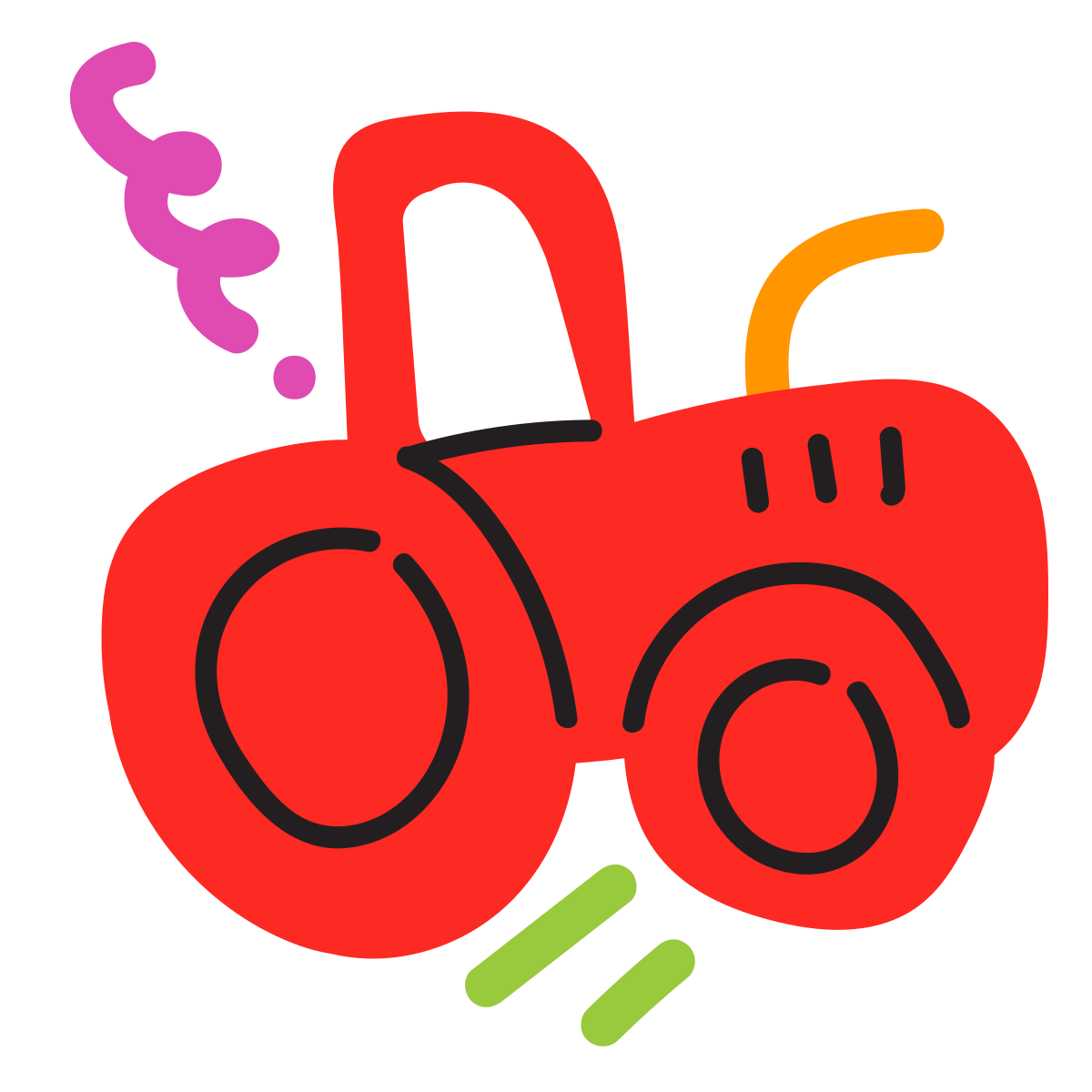 scribby style tractor icon