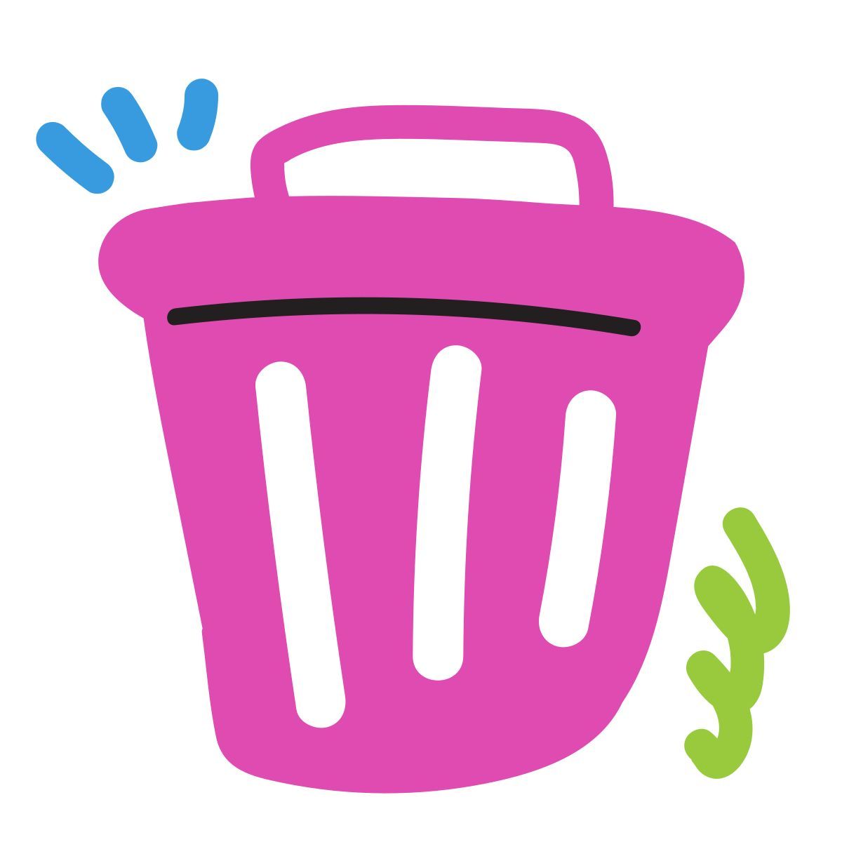 scribby style trash icon