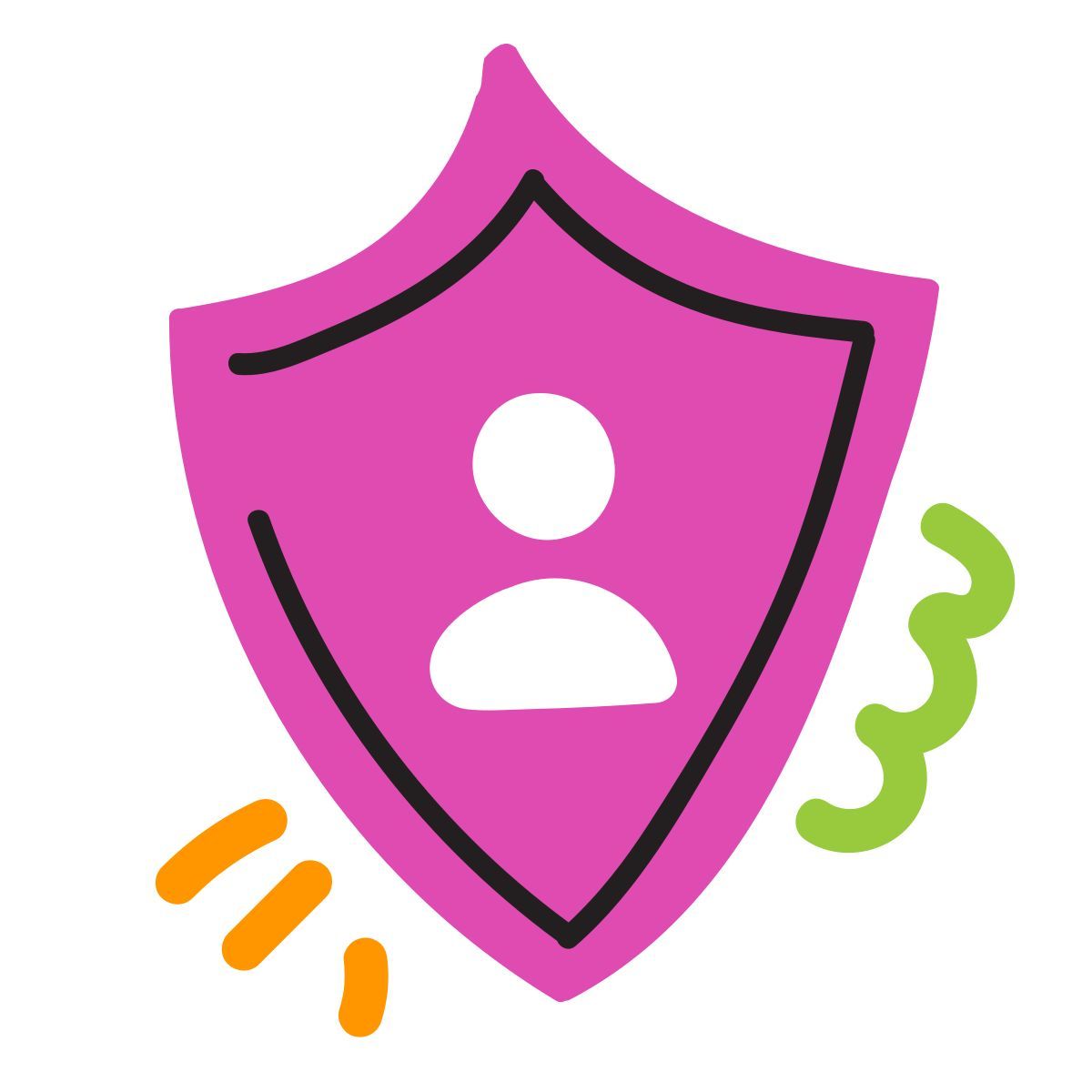 scribby style user shield icon