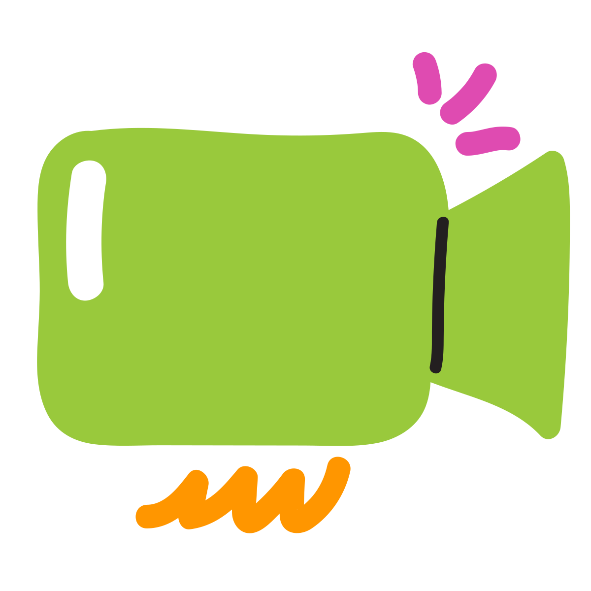 scribby style video call icon