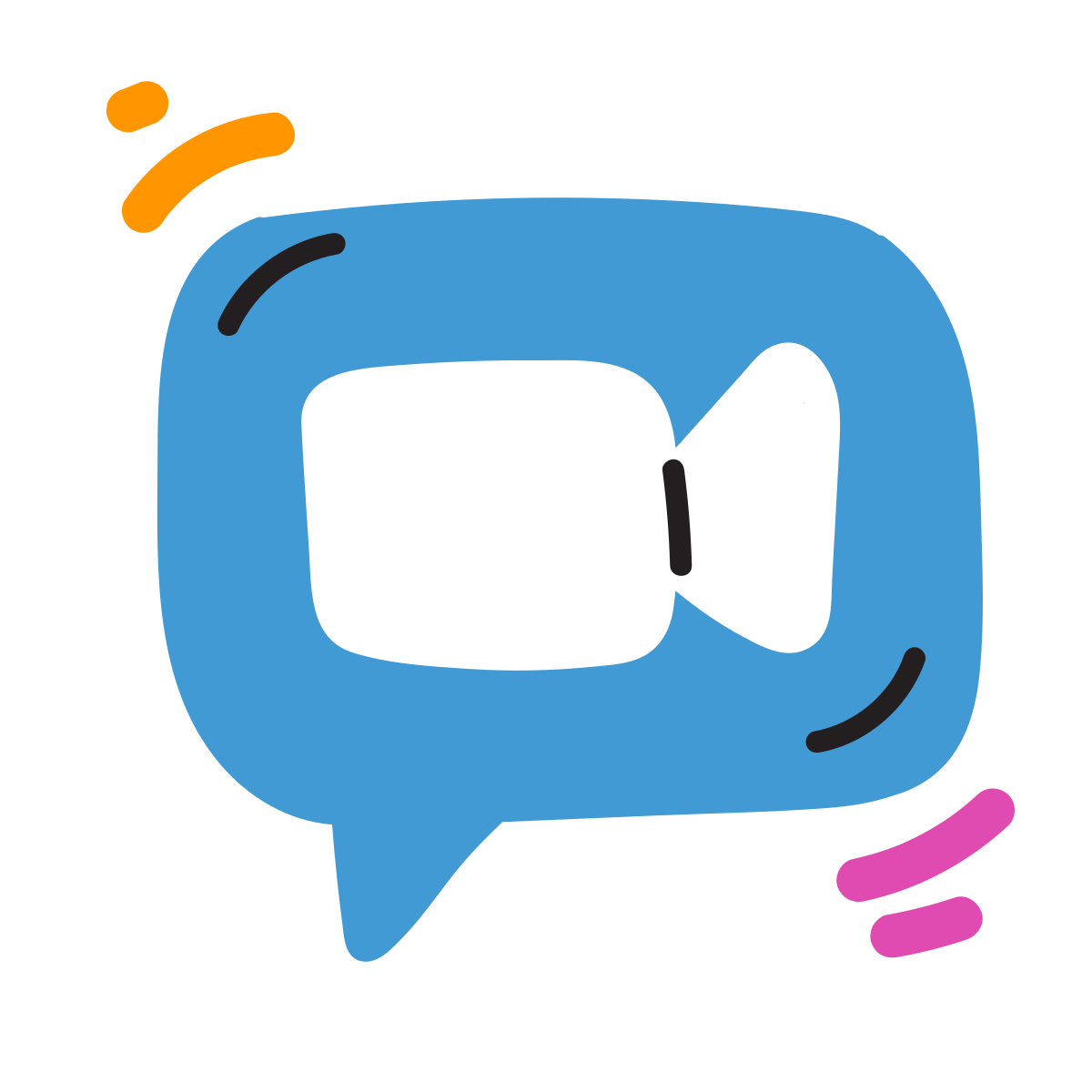 scribby style video message icon
