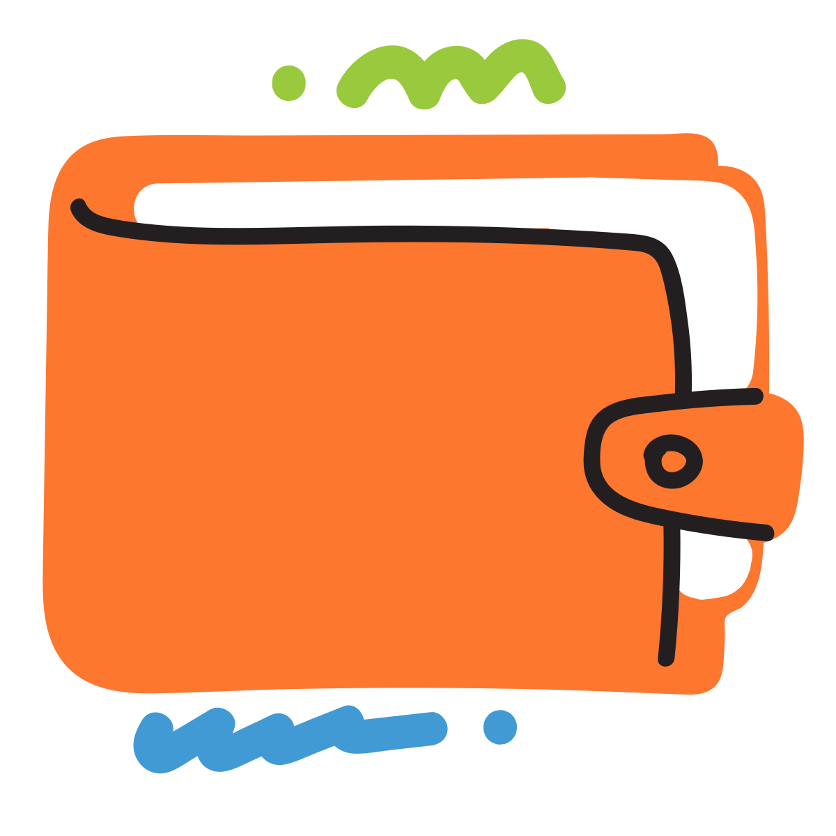 scribby style wallet icon