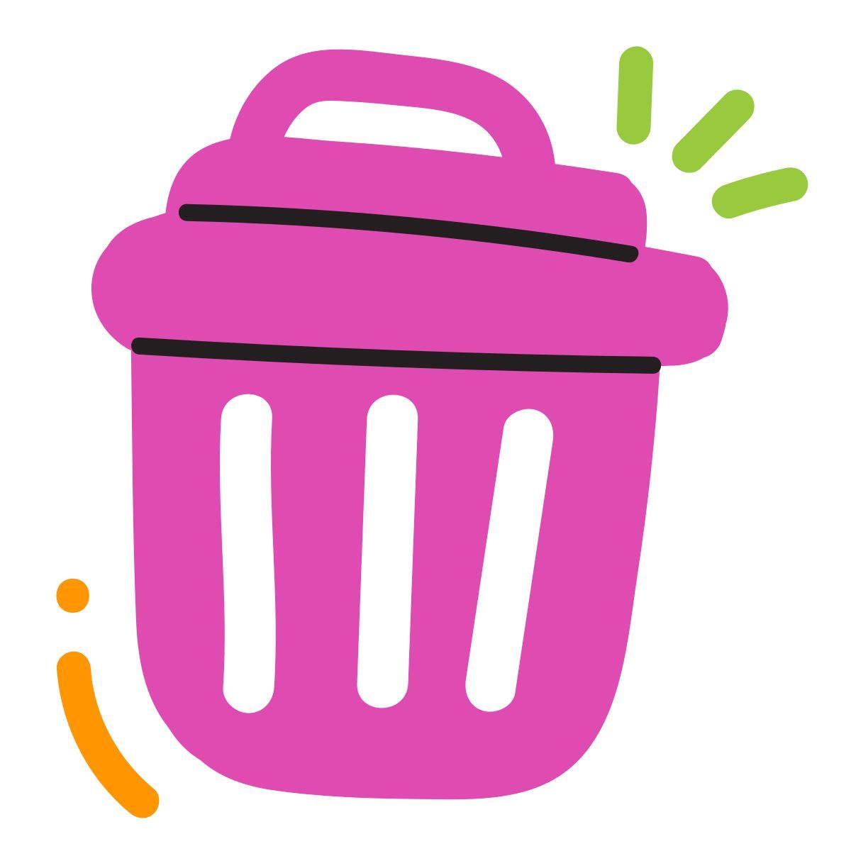 scribby style rifiuti icon