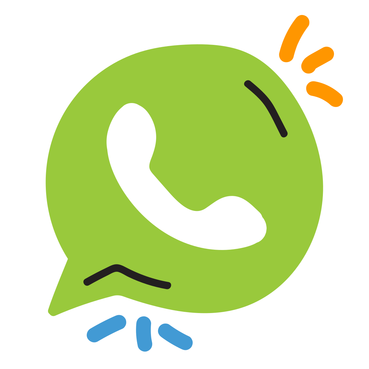 scribby style whatsapp icon