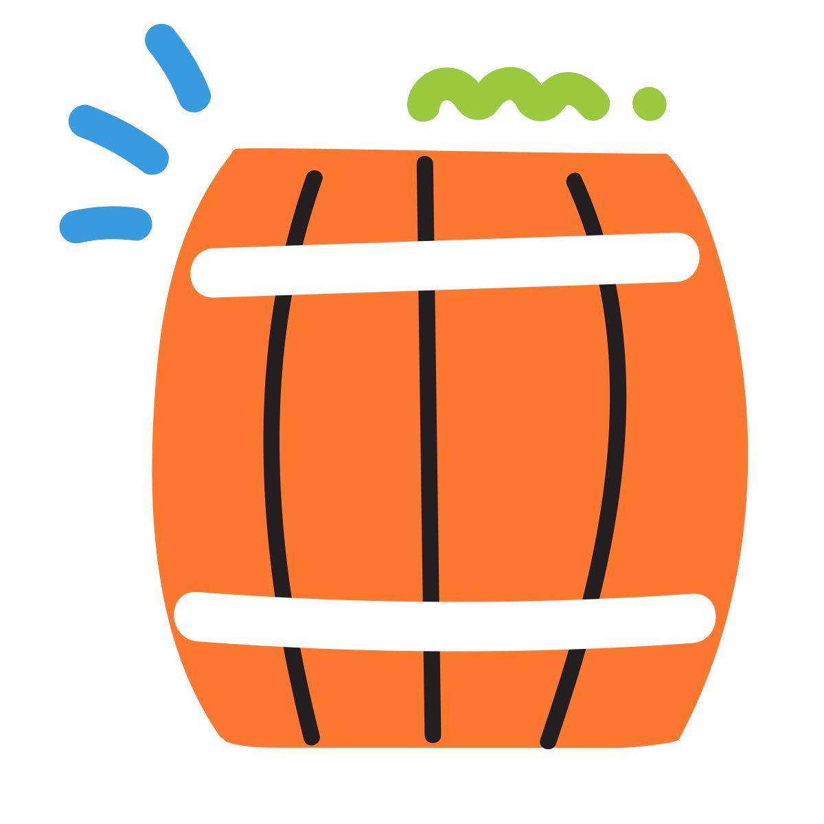 scribby style barile di birra in legno icon