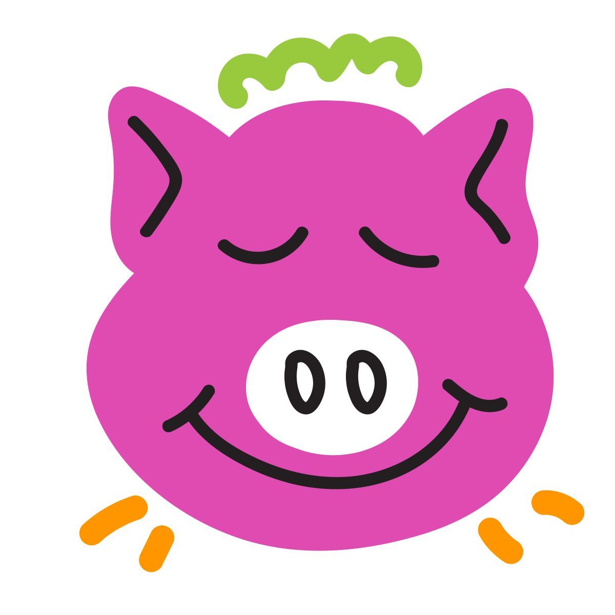 scribby style année du cochon icon
