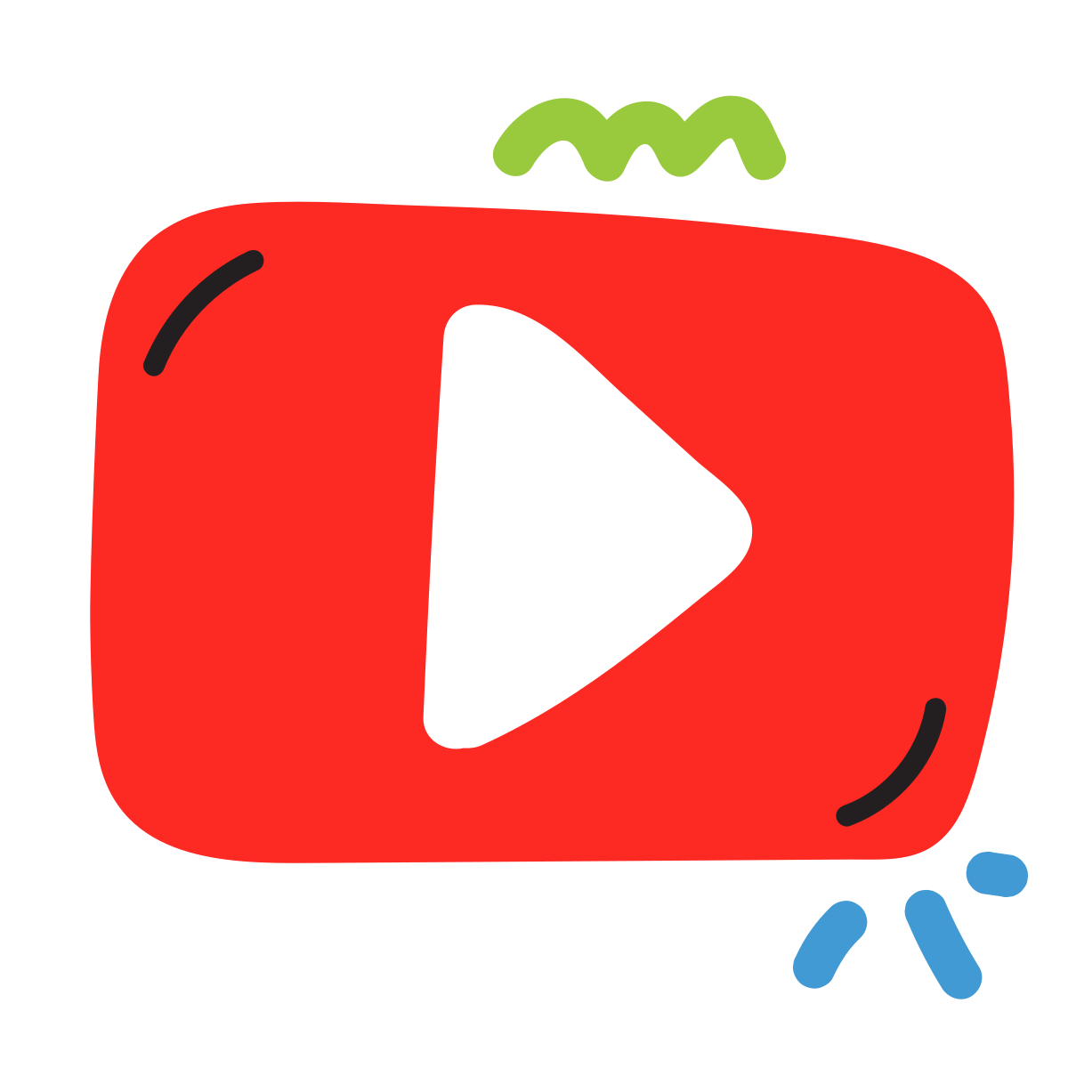 scribby style youtube play icon