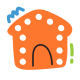 gingerbread house icon