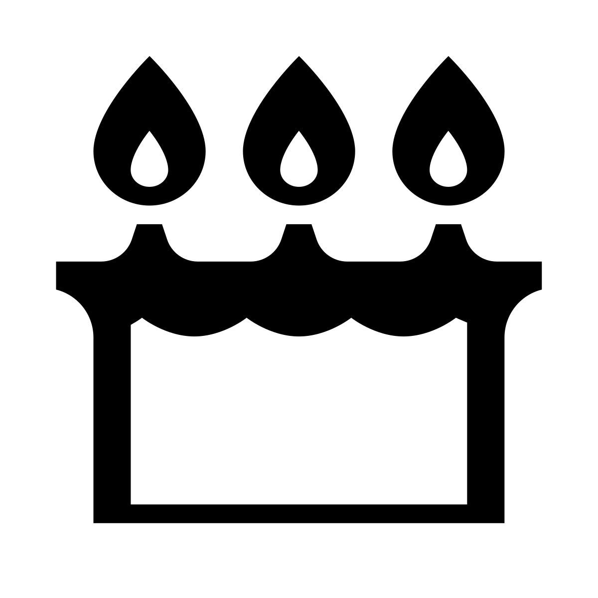 serif style cumpleaños icon