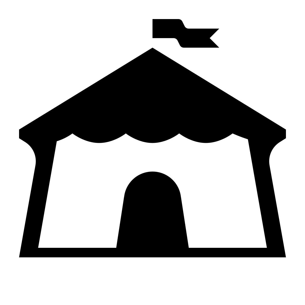 serif style circus tent icon