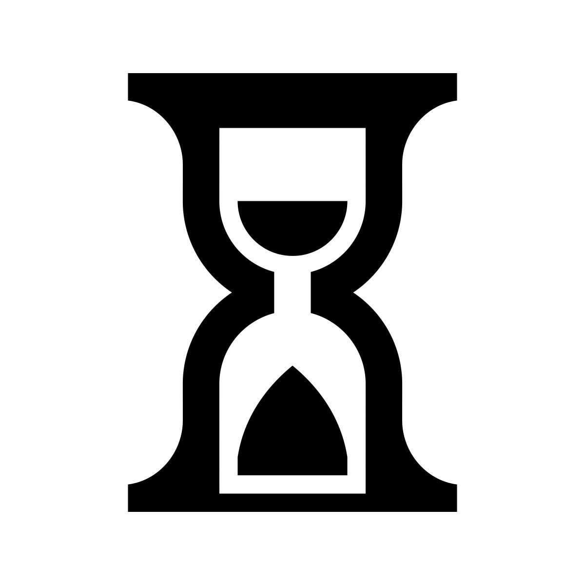serif style clessidra icon