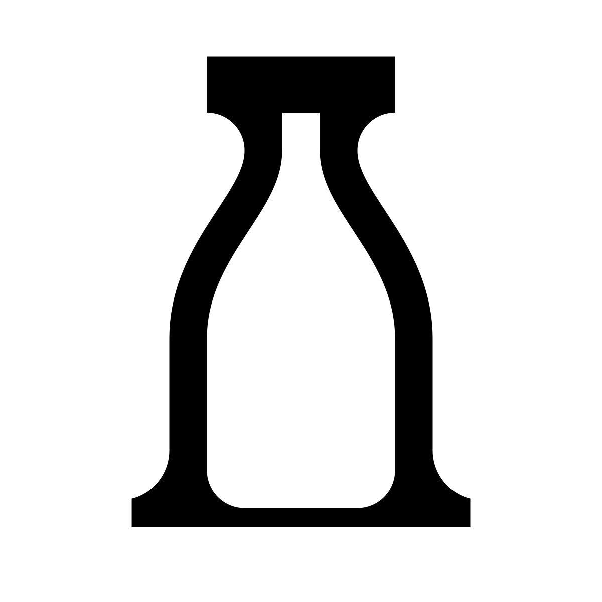 serif style garrafa de leite icon