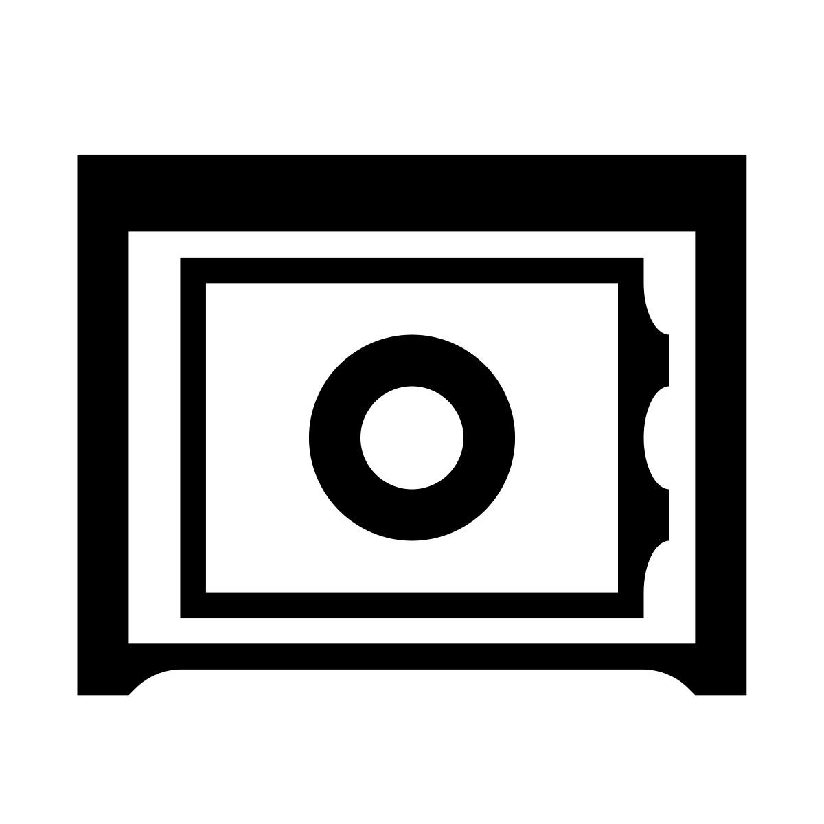 serif style caja fuerte icon