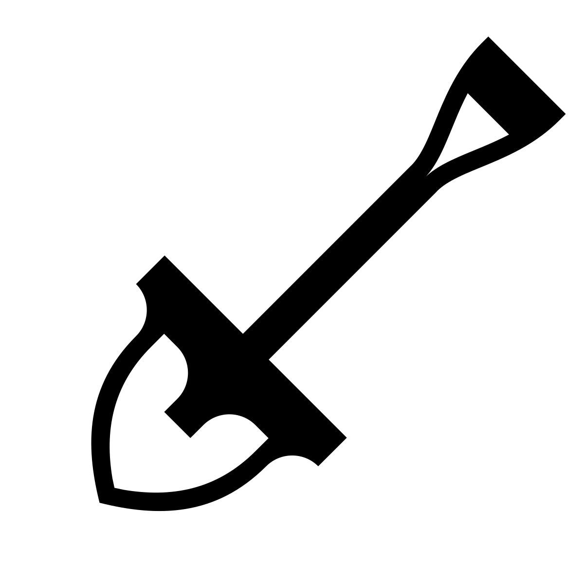 serif style spaten icon