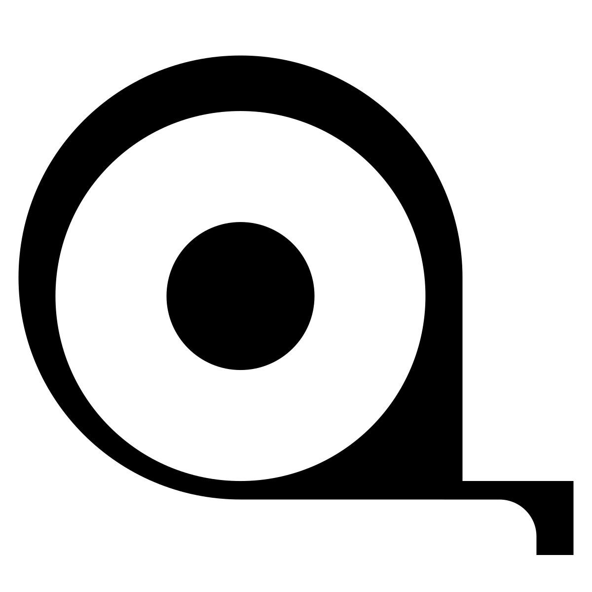 serif style maßband icon