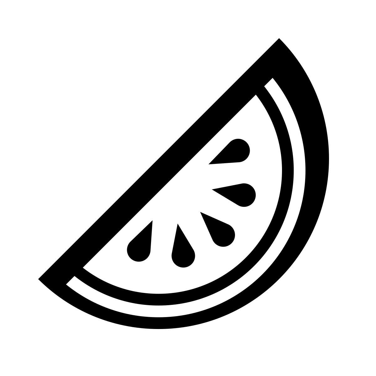 serif style watermelon icon