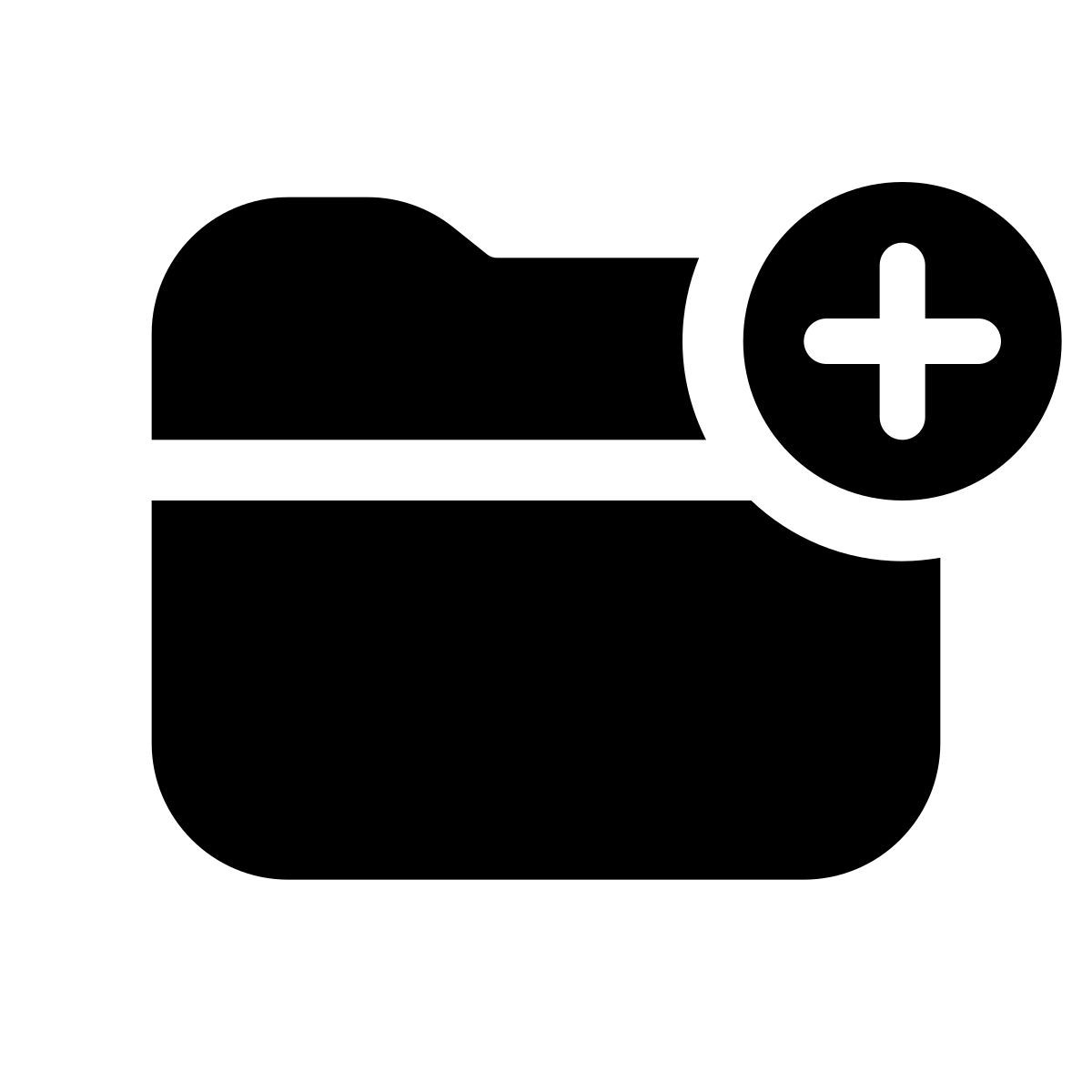 apple sf black filled style add folder icon