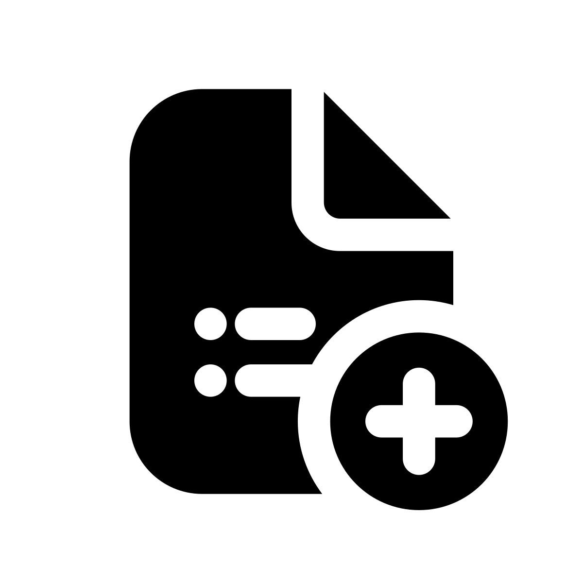 apple sf black filled style añadir lista icon