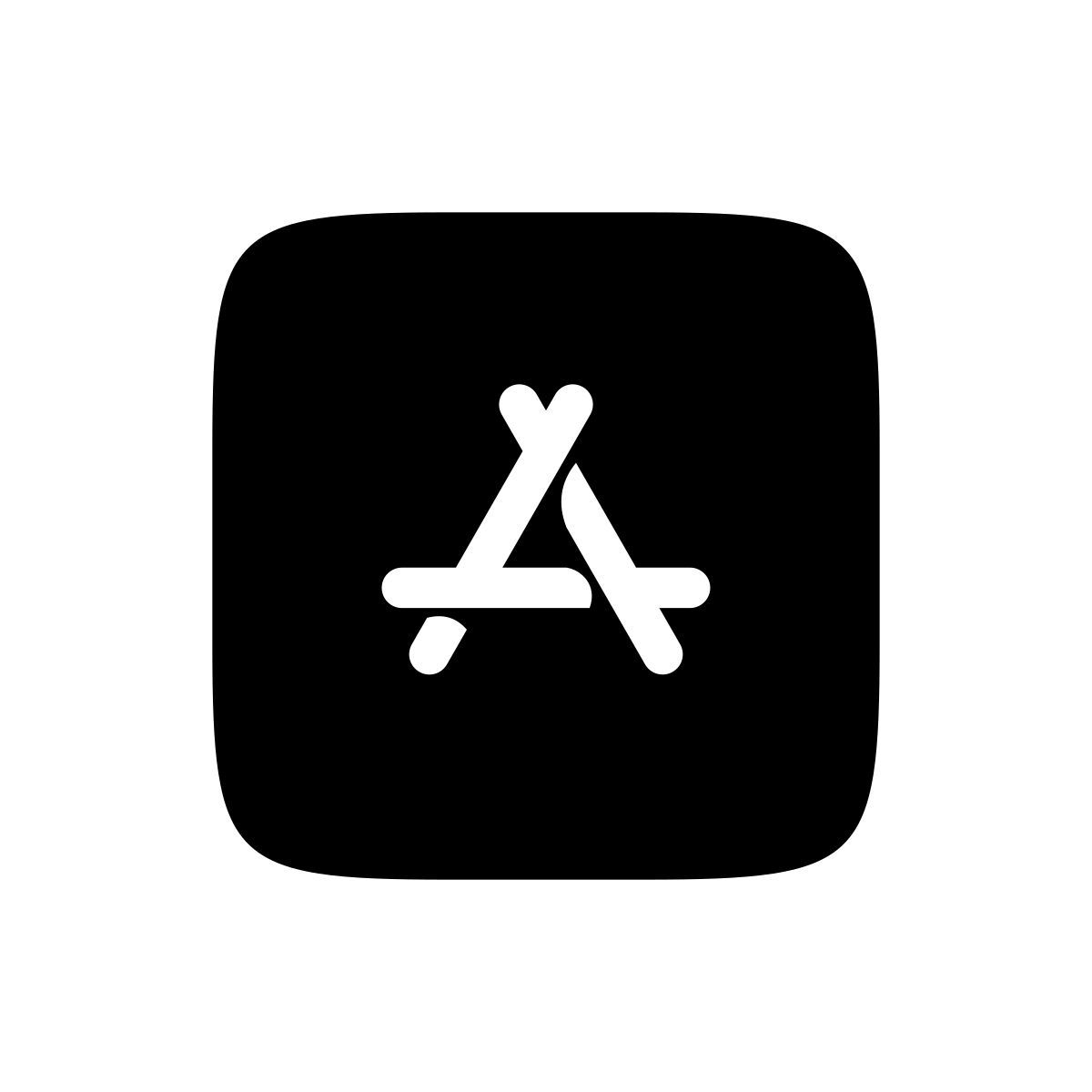 apple sf black filled style 应用商店 icon