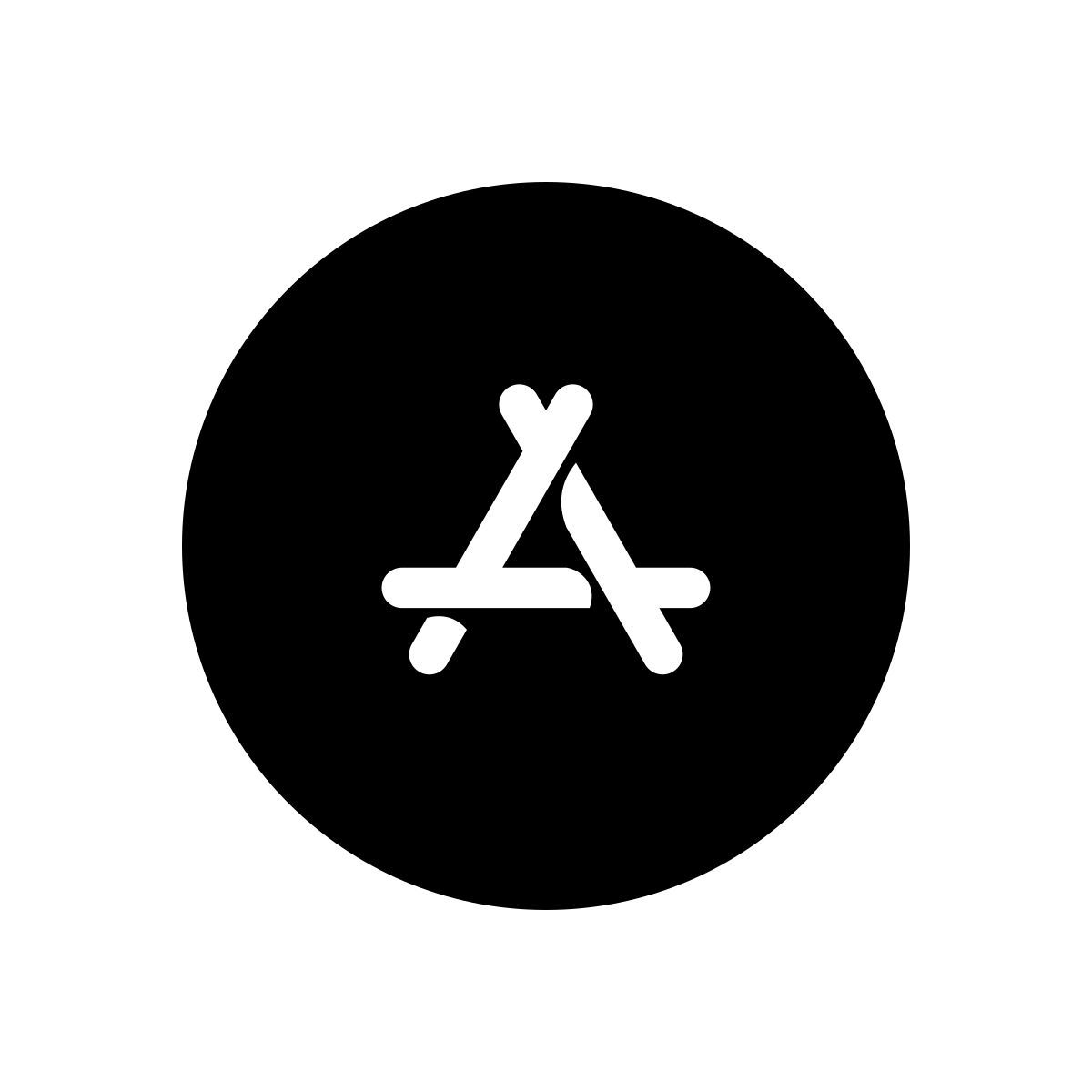 apple sf black filled style app store icon