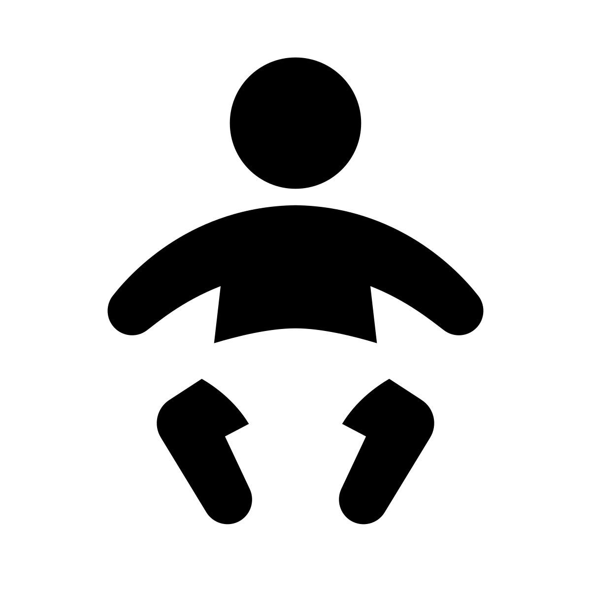 apple sf black filled style baby icon