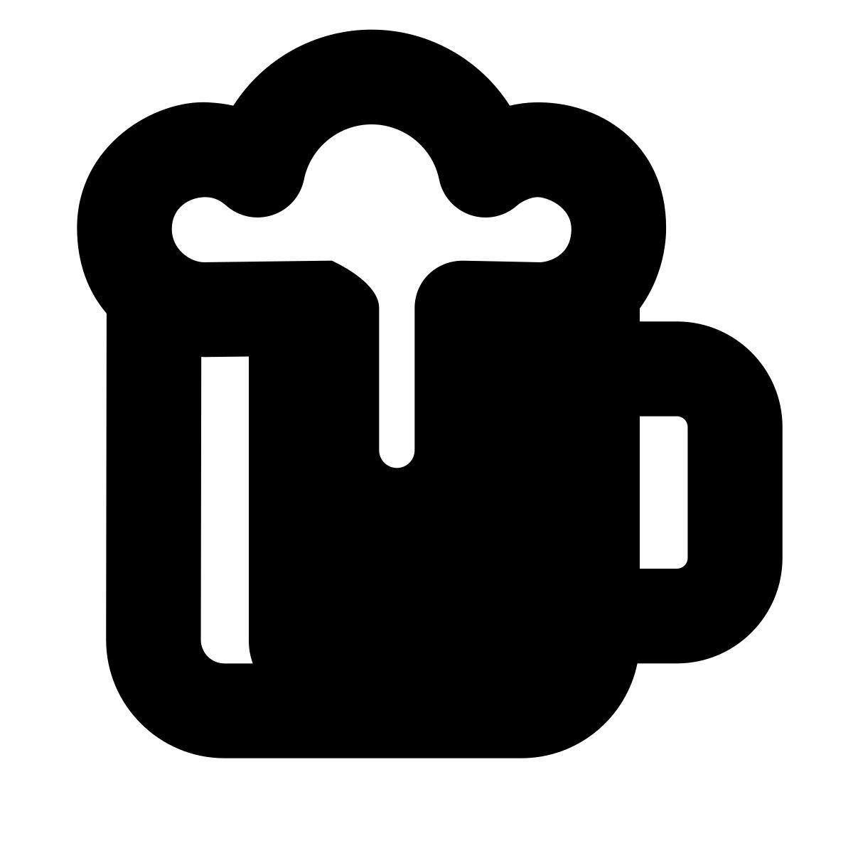 apple sf black filled style 맥주 icon