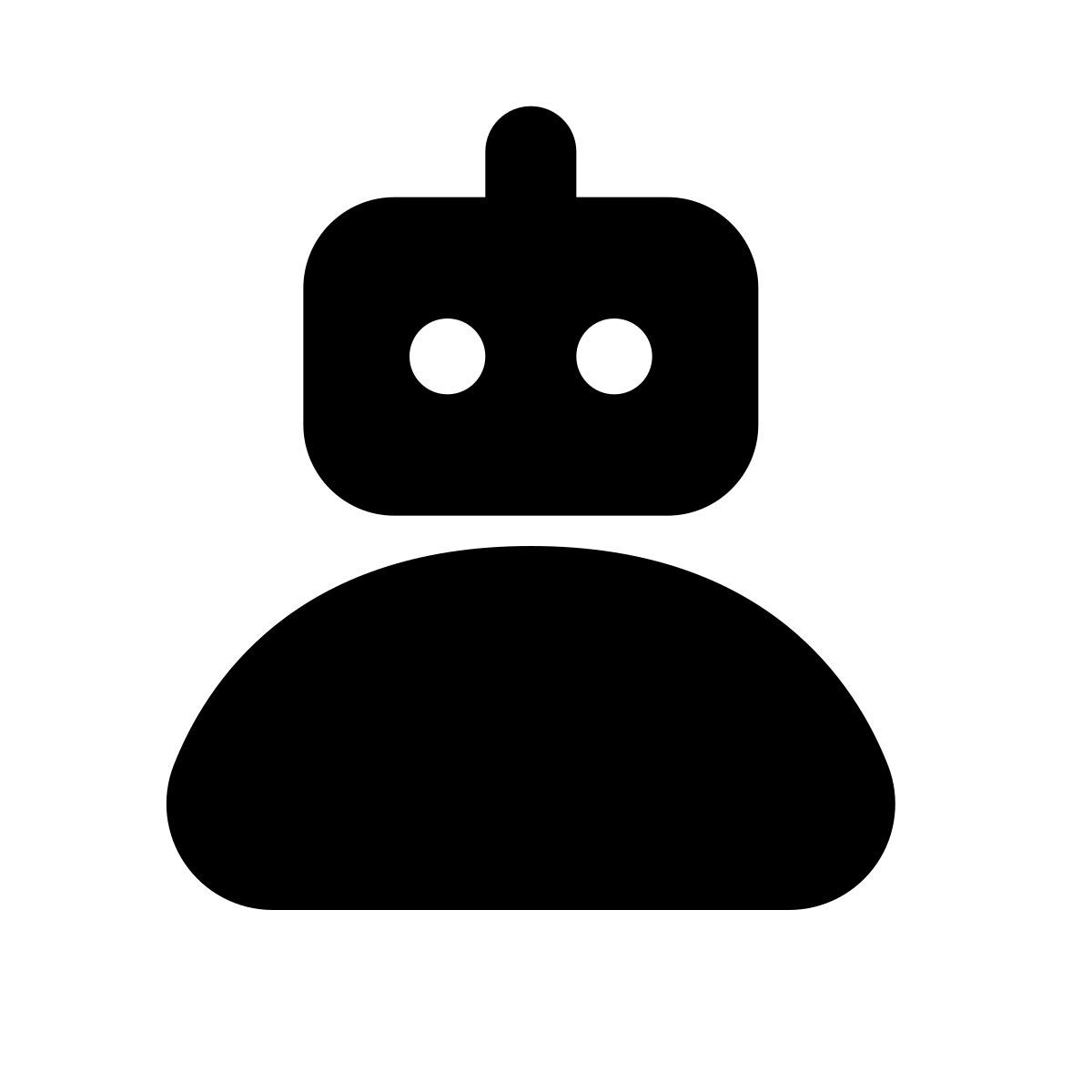 apple sf black filled style bot icon