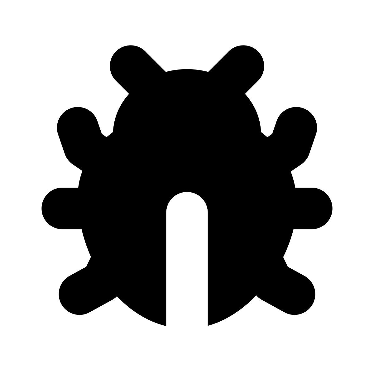 apple sf black filled style bug icon