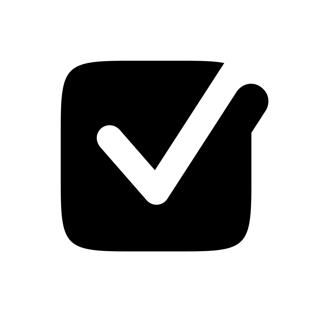 apple sf black filled style tick box icon