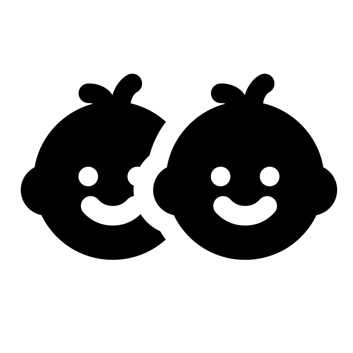 apple sf black filled style kindergesichter icon
