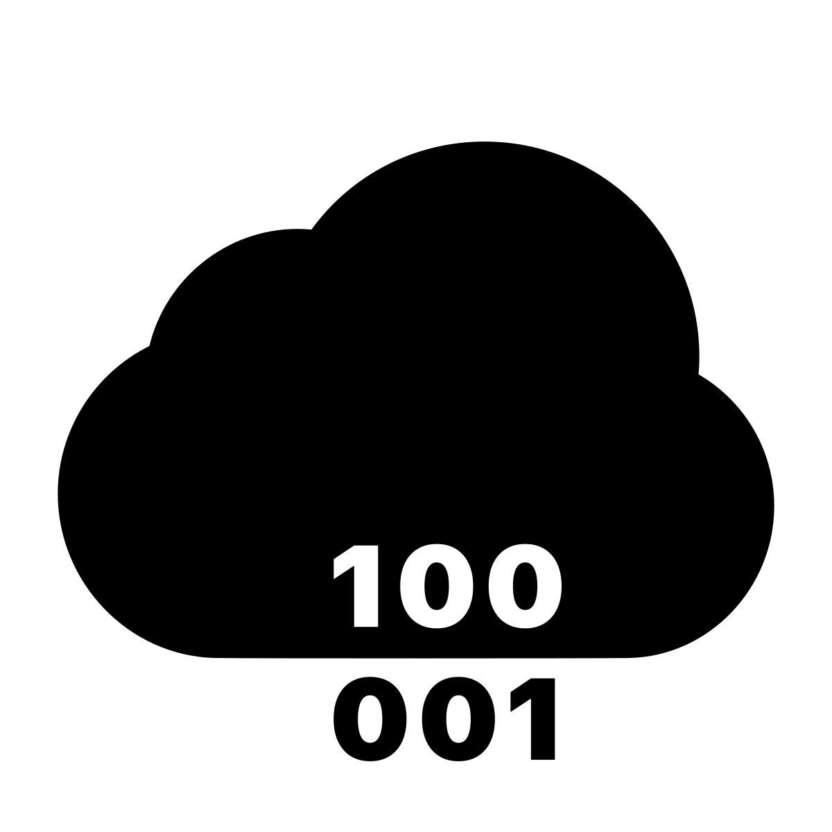 apple sf black filled style código binário da nuvem icon